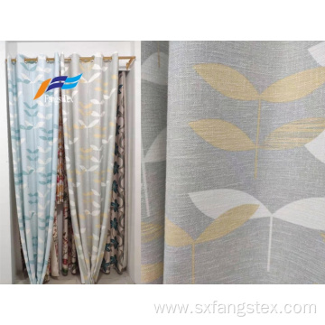 Beautiful Floral Printing Custom Polyester Curtain Fabric